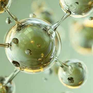 Green molecule illustration
